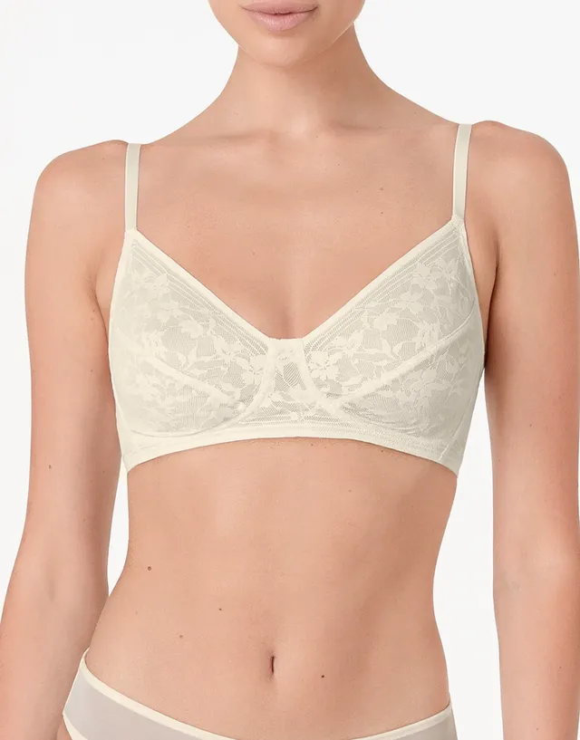 Lovable Garden Flowers Lace Reggiseno Triangolo senza Ferretto Blossom Lace avorio