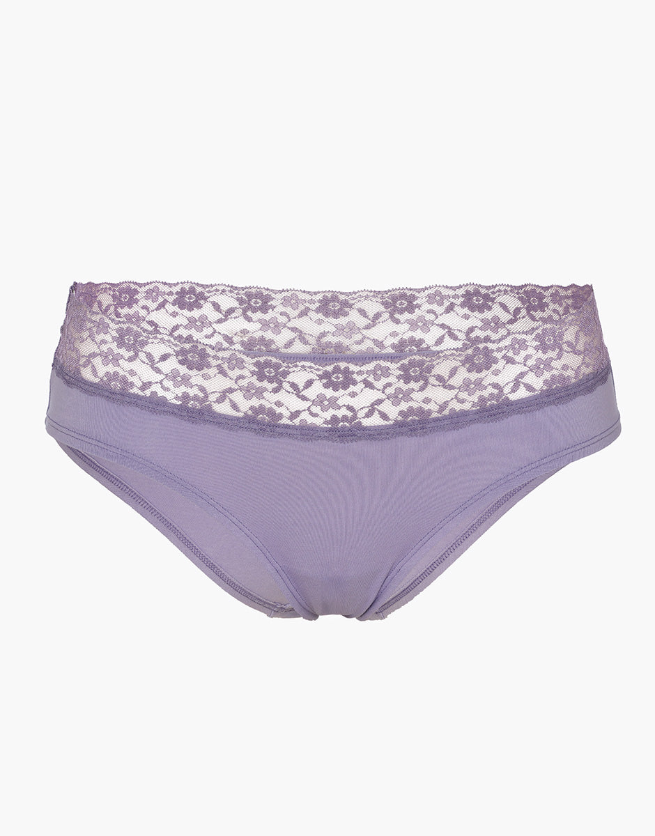 Lovable So Lacy Panties Table Panties slip midi violetto cotone e pizzo