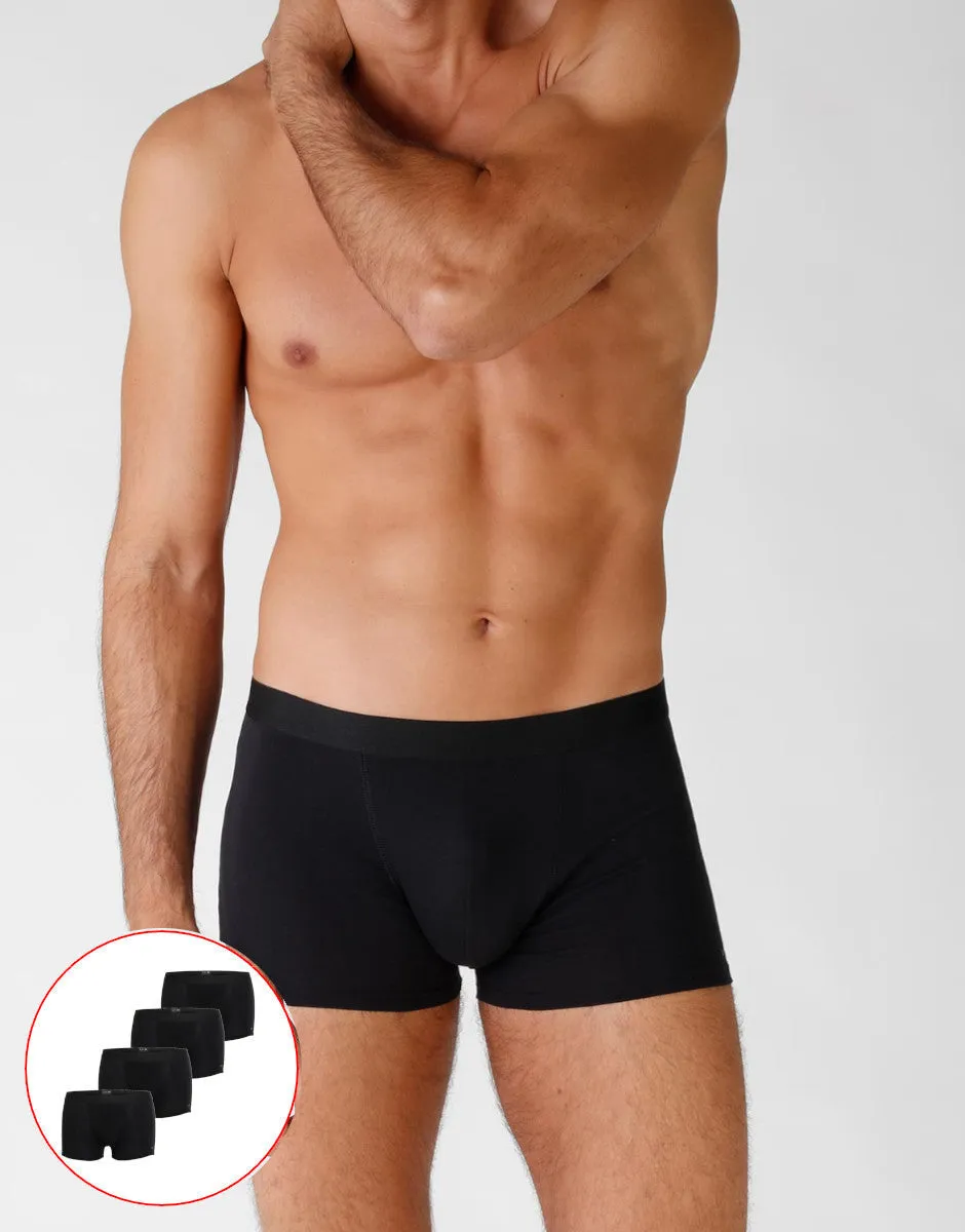 Lovable Value Elegance boxer in cotone elasticizzato nero x4