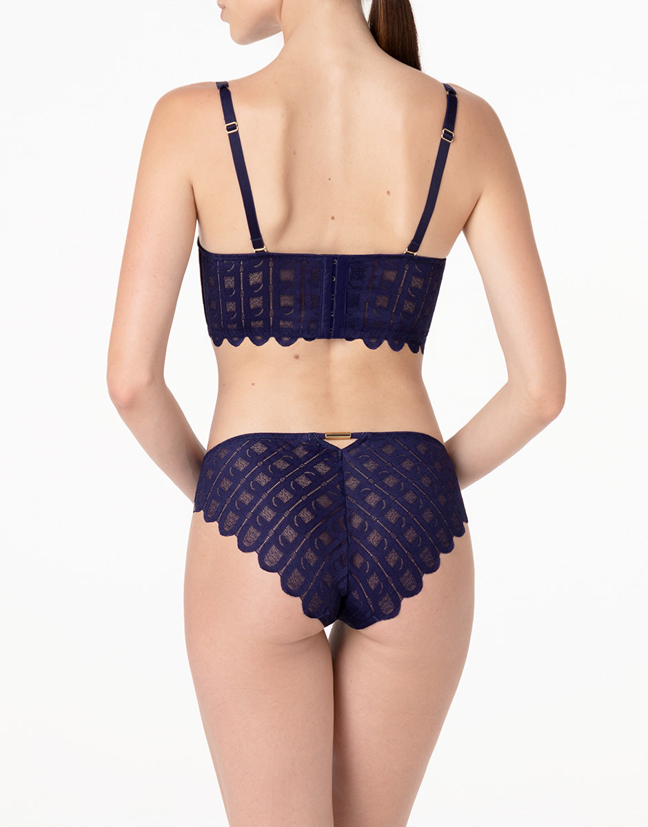Lovable Garden Flowers Lace L’Allure reggiseno balconette viola scuro coppa 3B in pizzo