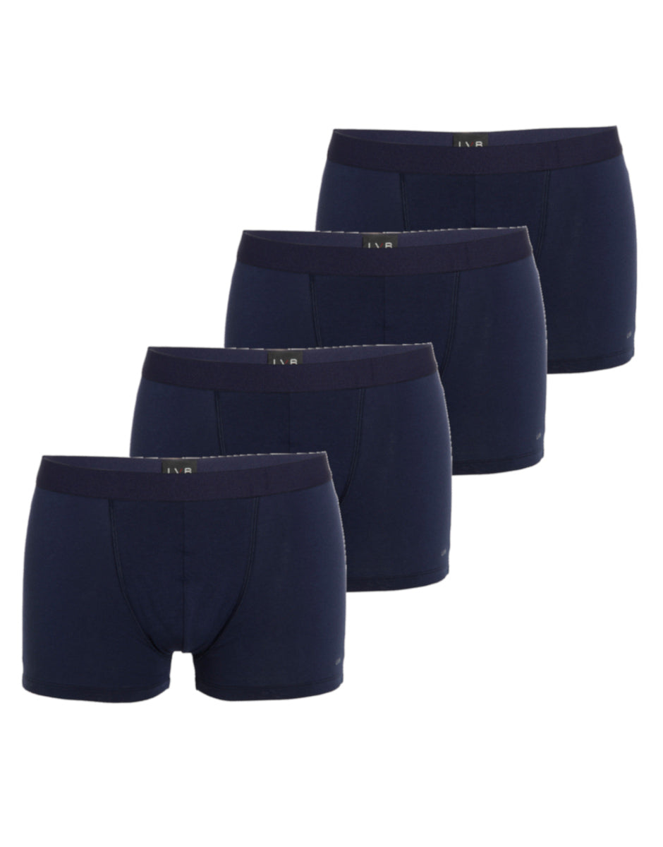 Lovable Value Elegance boxer in cotone elasticizzato blu x4