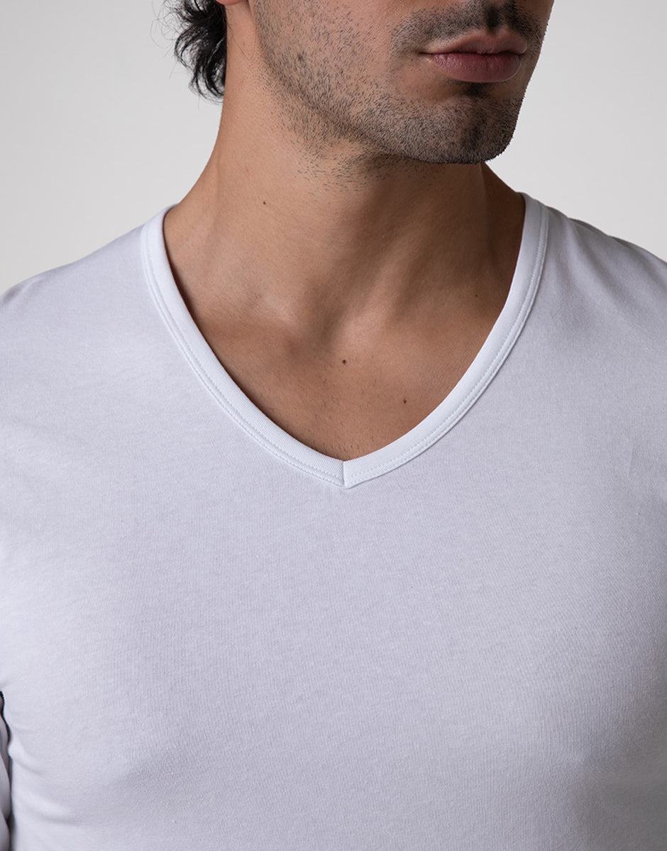 Lovable Basic Soul Cool Sensation maglia scollo a V bianca 3/S–6/XL termoregolante