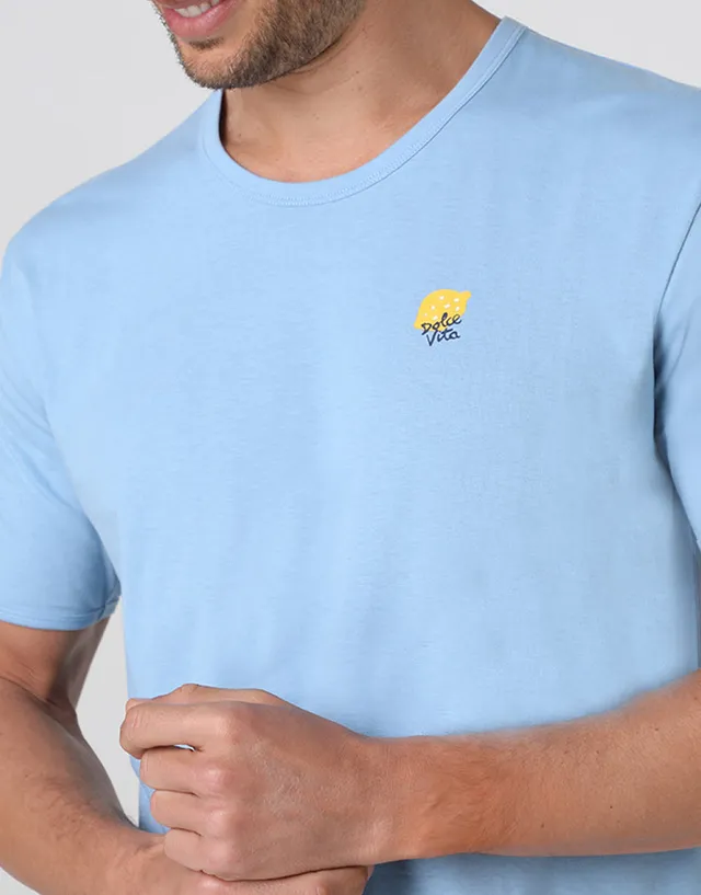 Lovable Basic Soul Pigiama Corto Girocollo pigiama azzurro jersey cotone