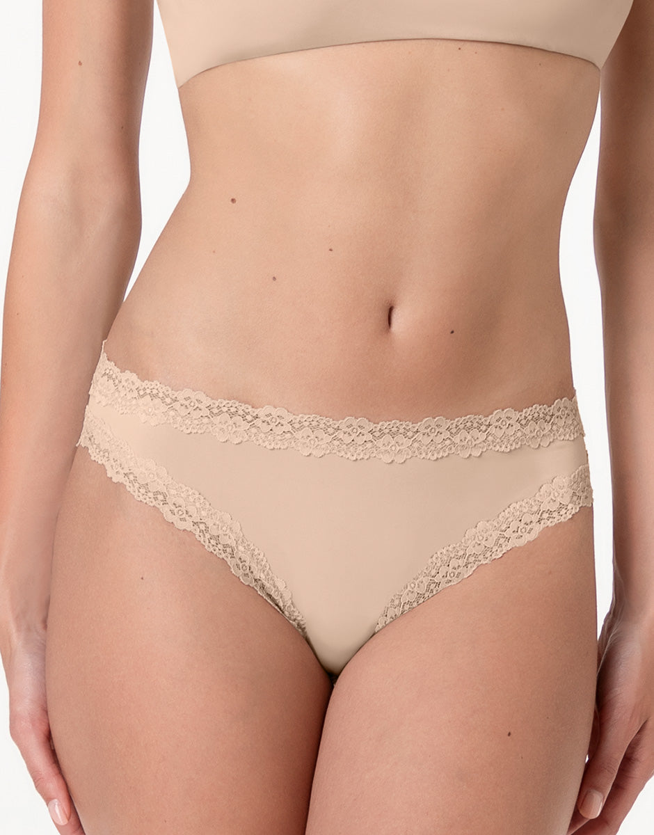 Lovable So Lacy Panties Lacy Micro brasiliano nudo chiaro