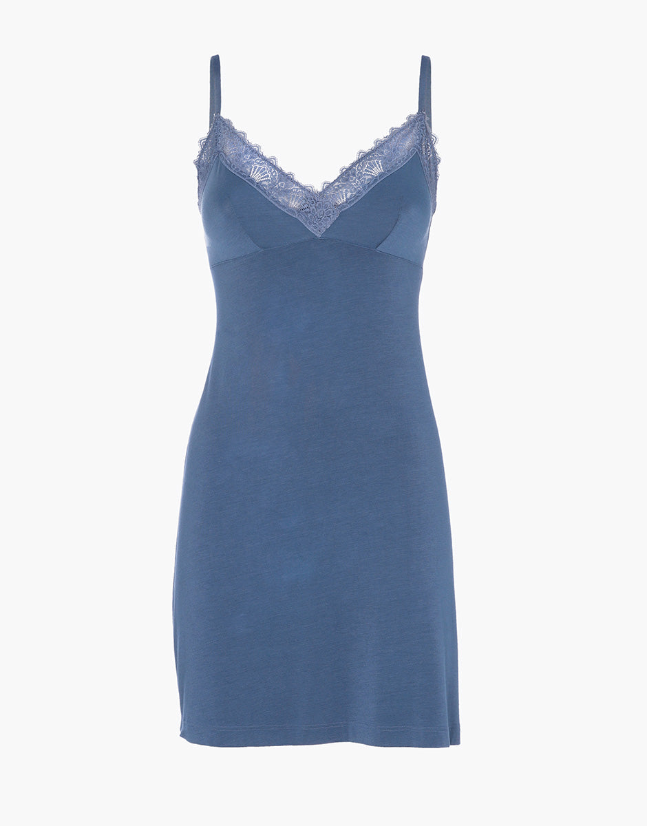 Lovable Basic Soul Elegant Modal sottoveste blu polvere in modal elasticizzato