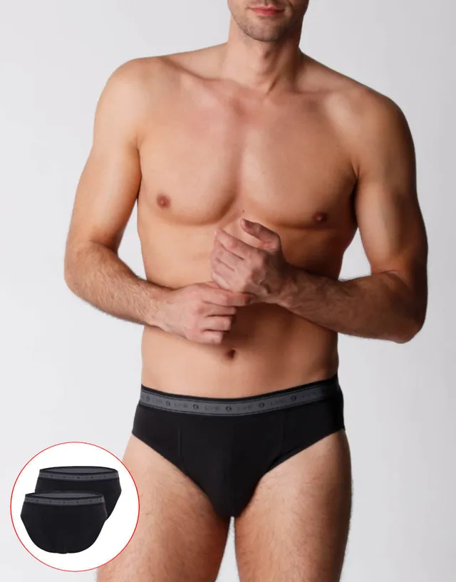Lovable Value Elegance slip uomo cotone biologico nero 2 pezzi