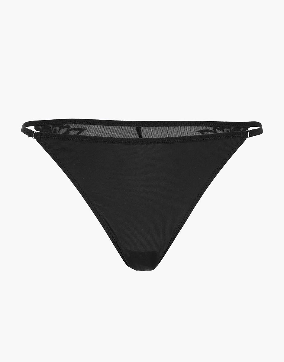 Lovable So Lacy Panties Velvet Embroidery brasiliano 2/S nero in tulle