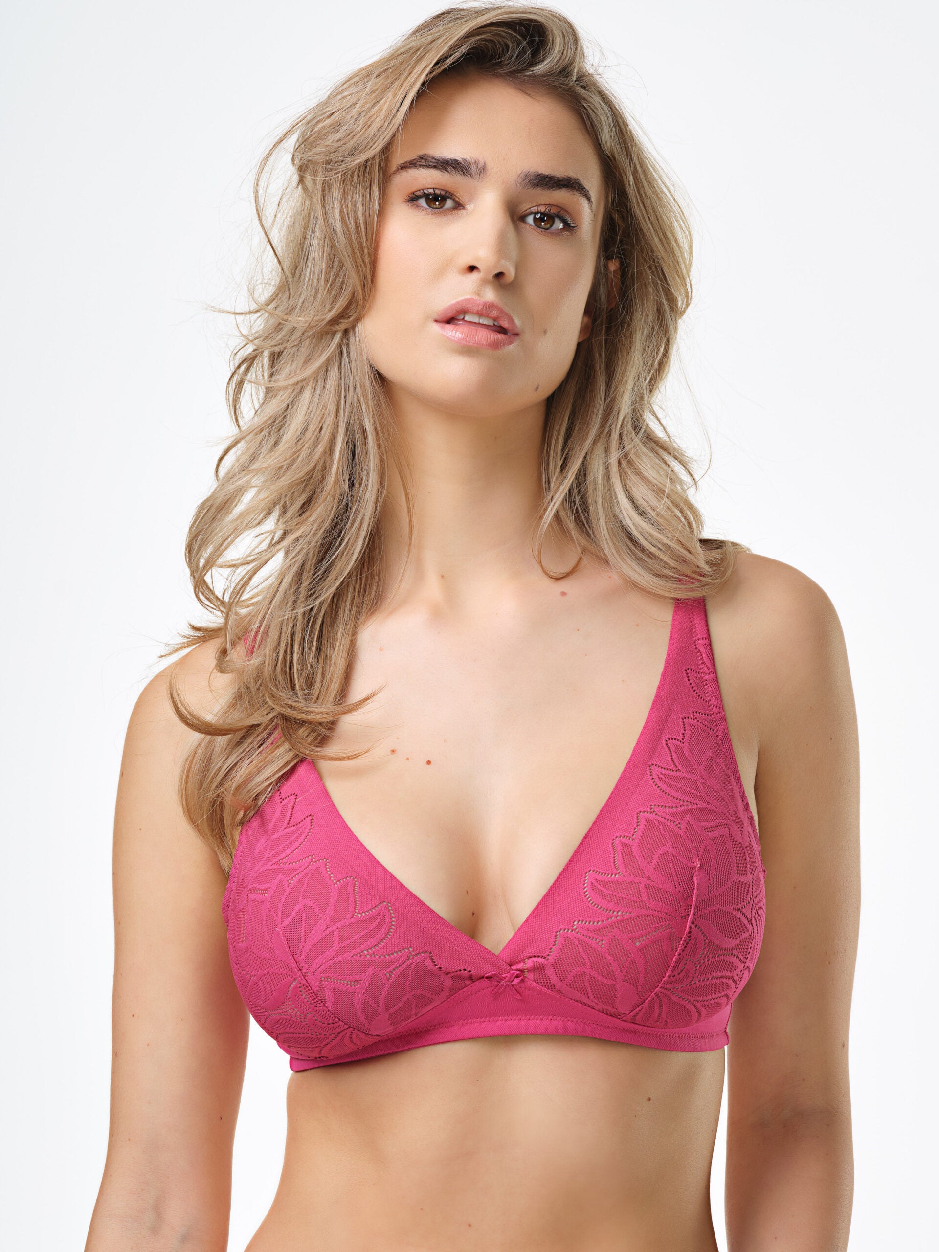 SPIMAN Class Reggiseno Modello Vela senza Ferretto jacquard floreale