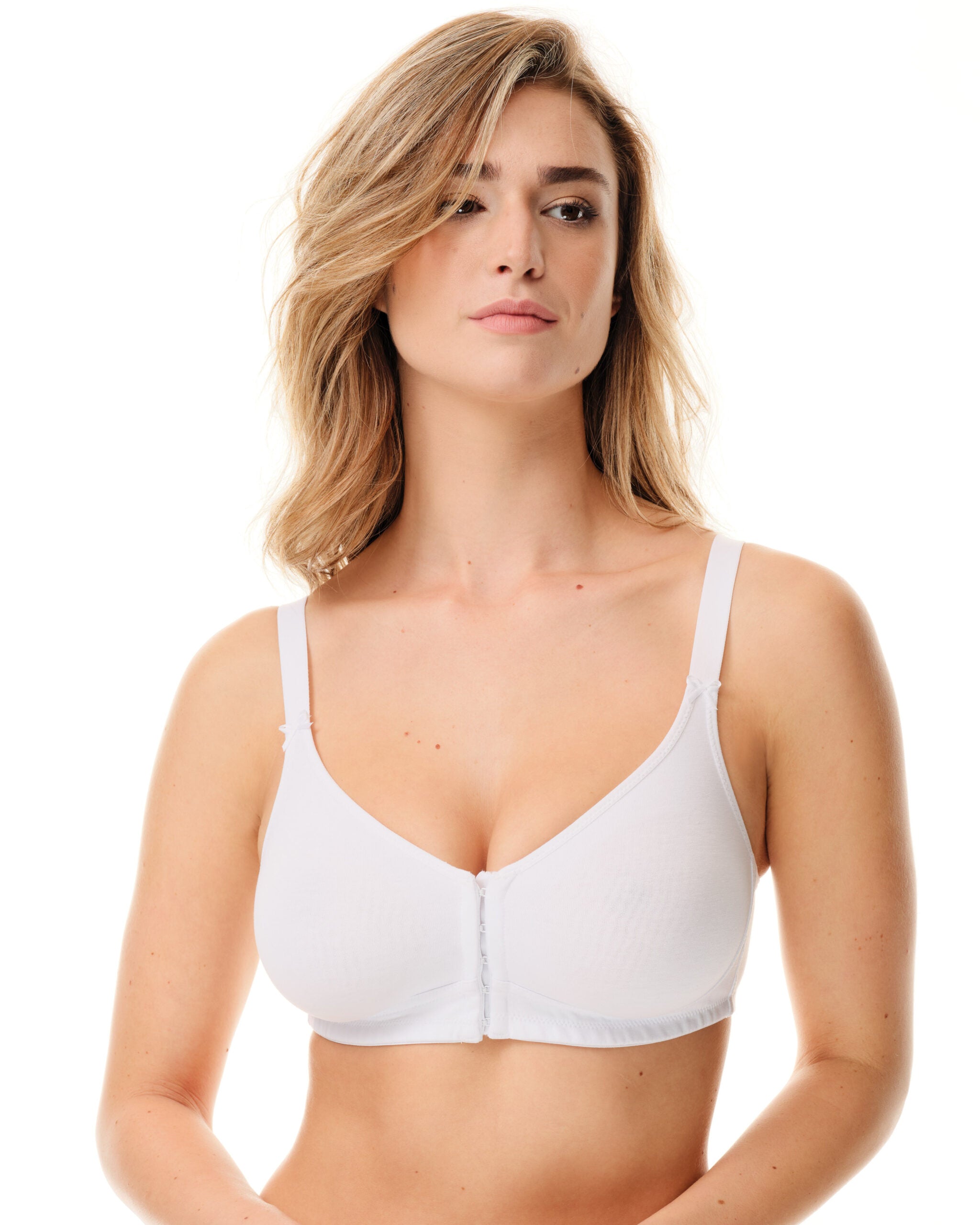 SPIMAN Millennial reggiseno in cotone elasticizzato con allacciatura anteriore