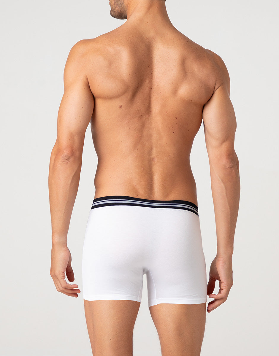 Lovable Value Elegance Comfort 360 Stretch Cotton Boxer lungo bianco