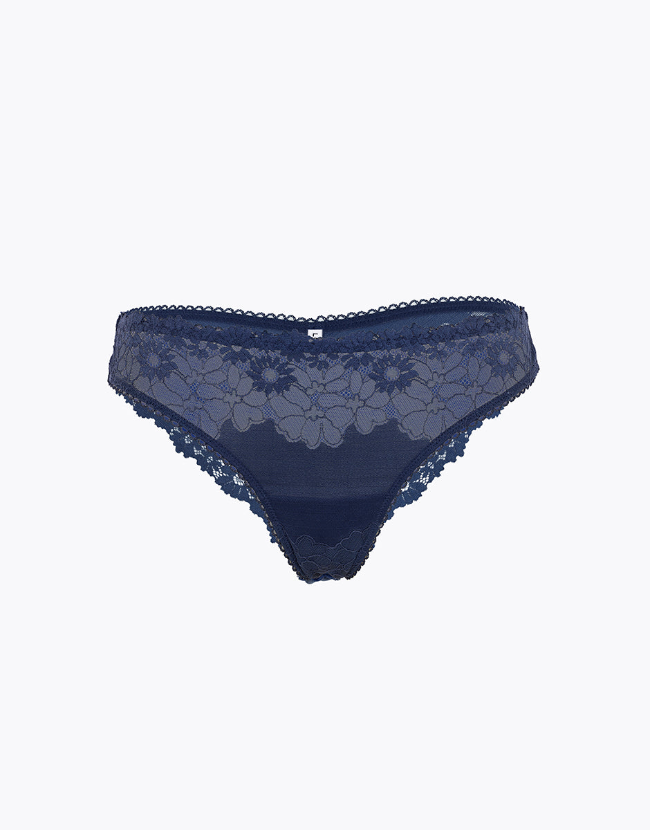 Lovable Garden Flowers Lace Brasiliano blu polvere in pizzo