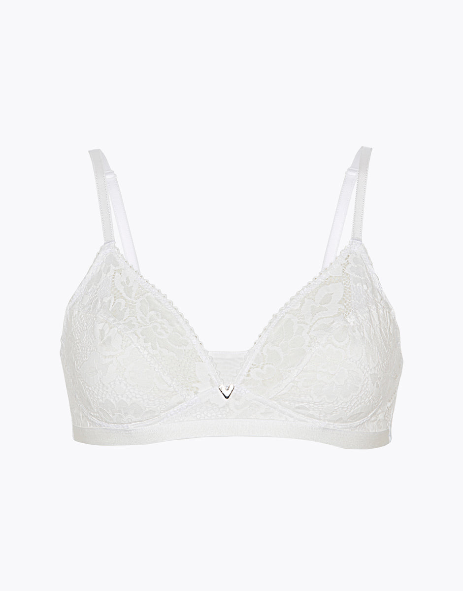 Lovable Anniversary Lace Reggiseno senza ferretto bianco in pizzo riciclato