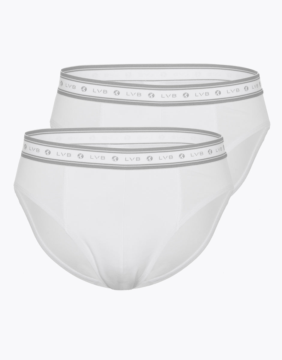 Lovable Value Elegance slip uomo bianco in cotone biologico confezione 2