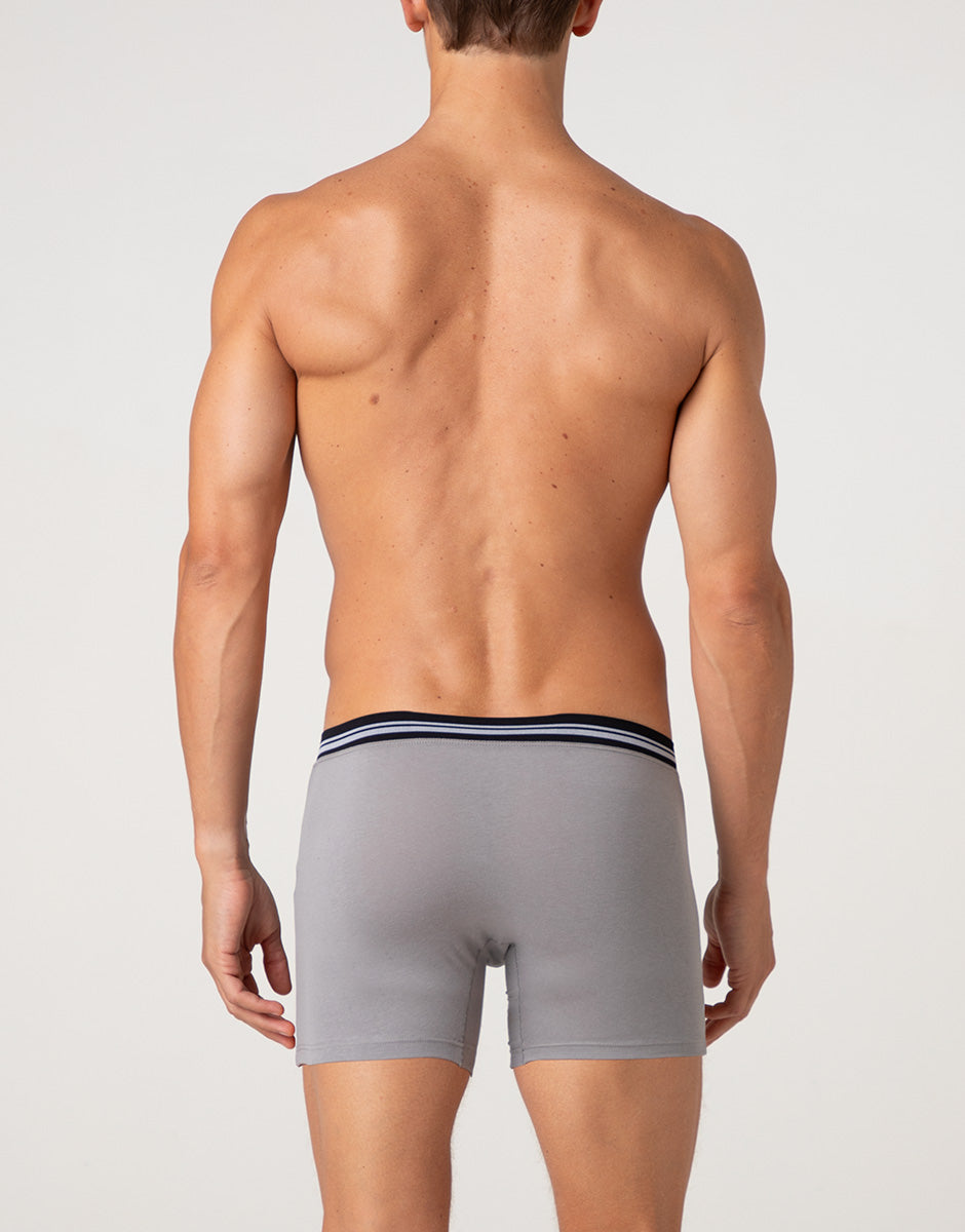 Lovable Value Elegance Comfort 360 Stretch Cotton boxer lungo grigio scuro