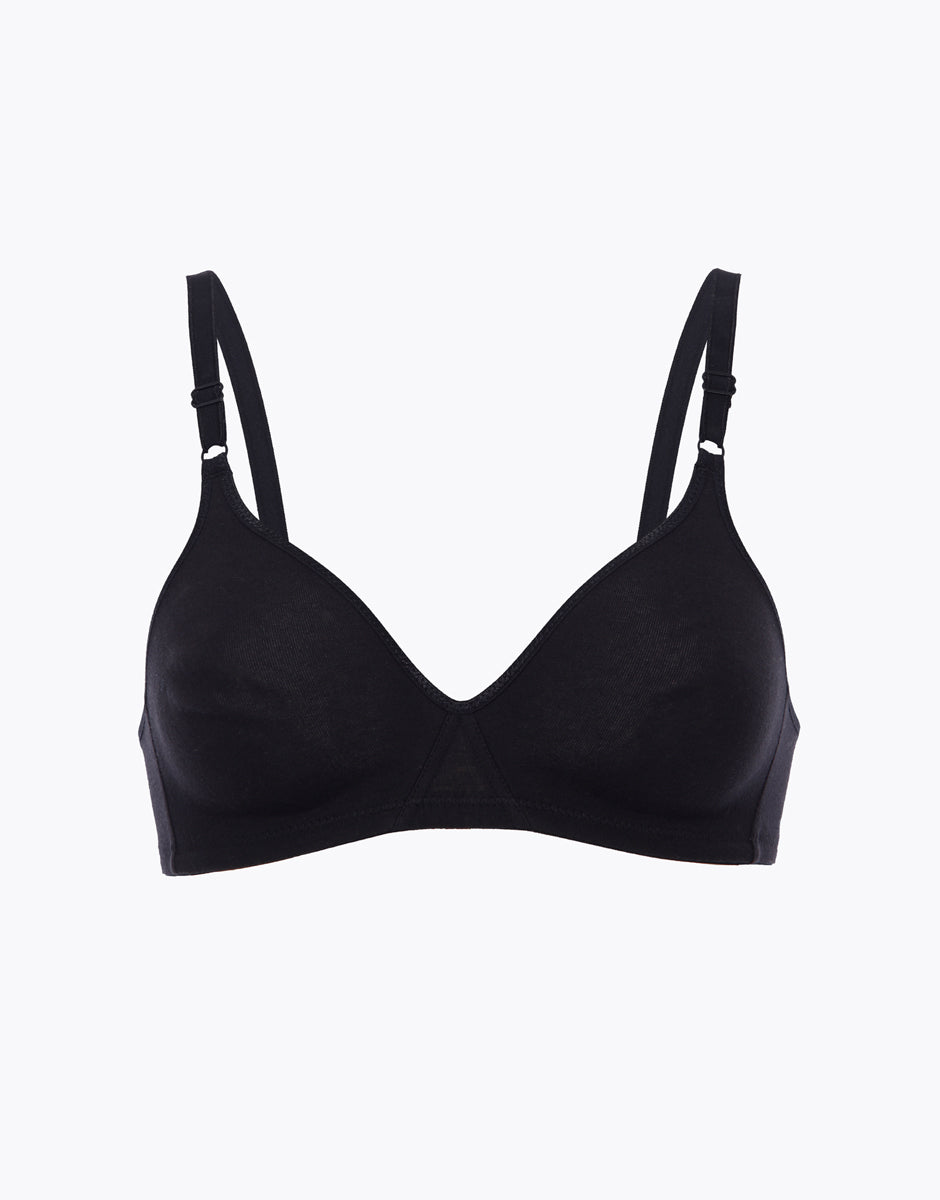 Lovable Value Elegance Cotton Line reggiseno nero bipack cotone