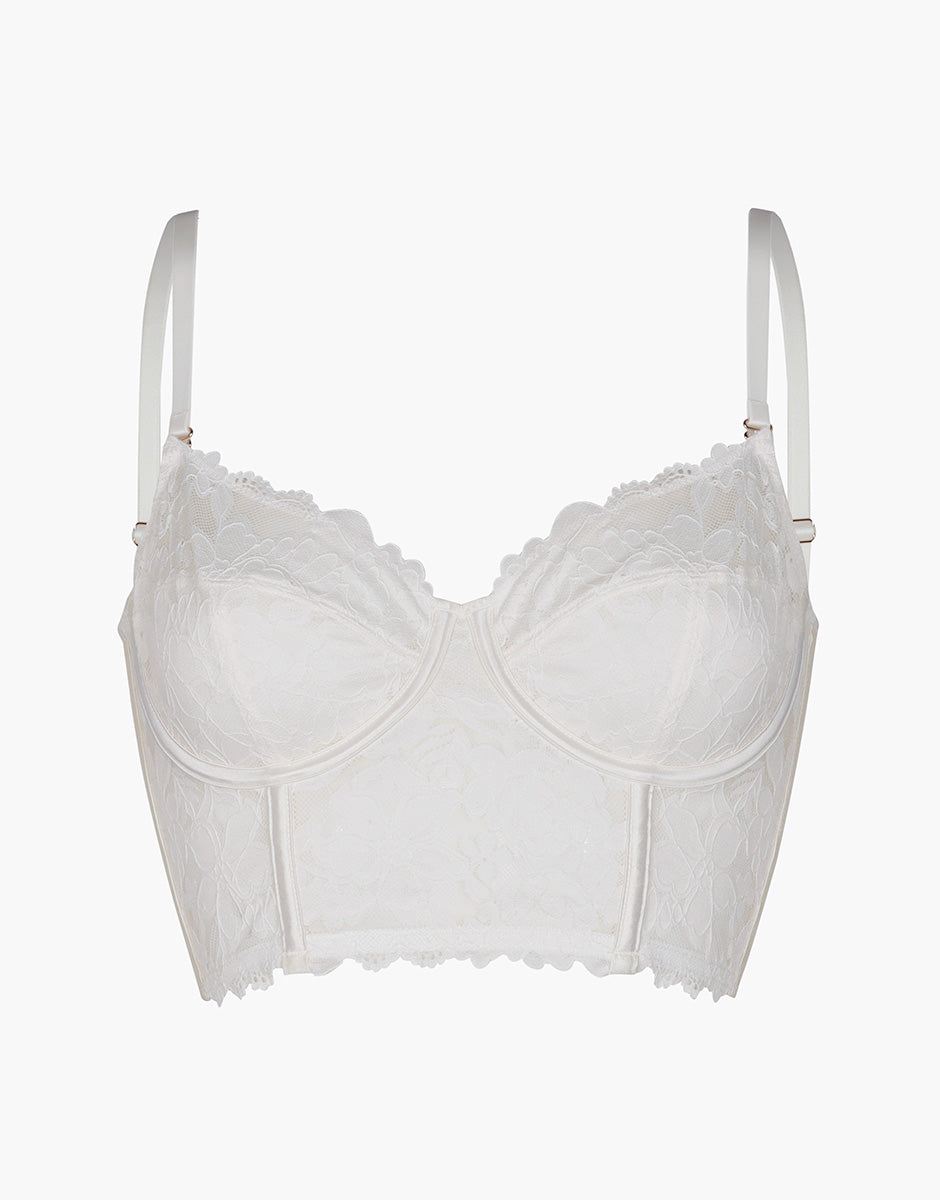 Lovable Basic Soul Beautiful Lace corsetto con ferretto bianco latte