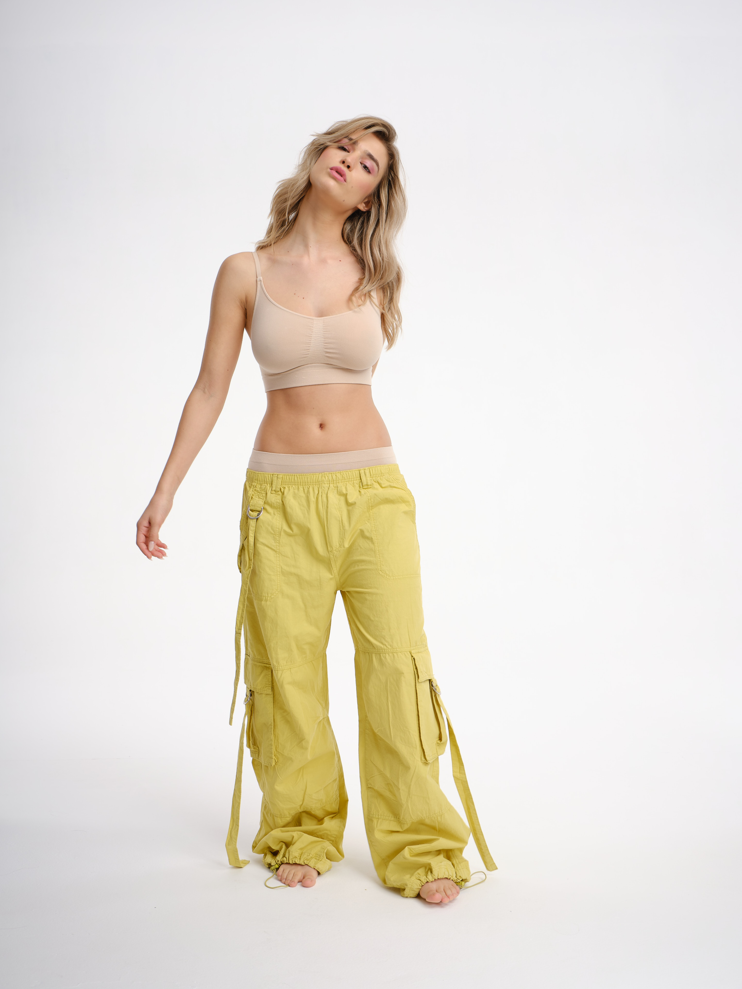 SPIMAN #Lifestyle Bamboo Bralette contenitiva in bamboo cipria