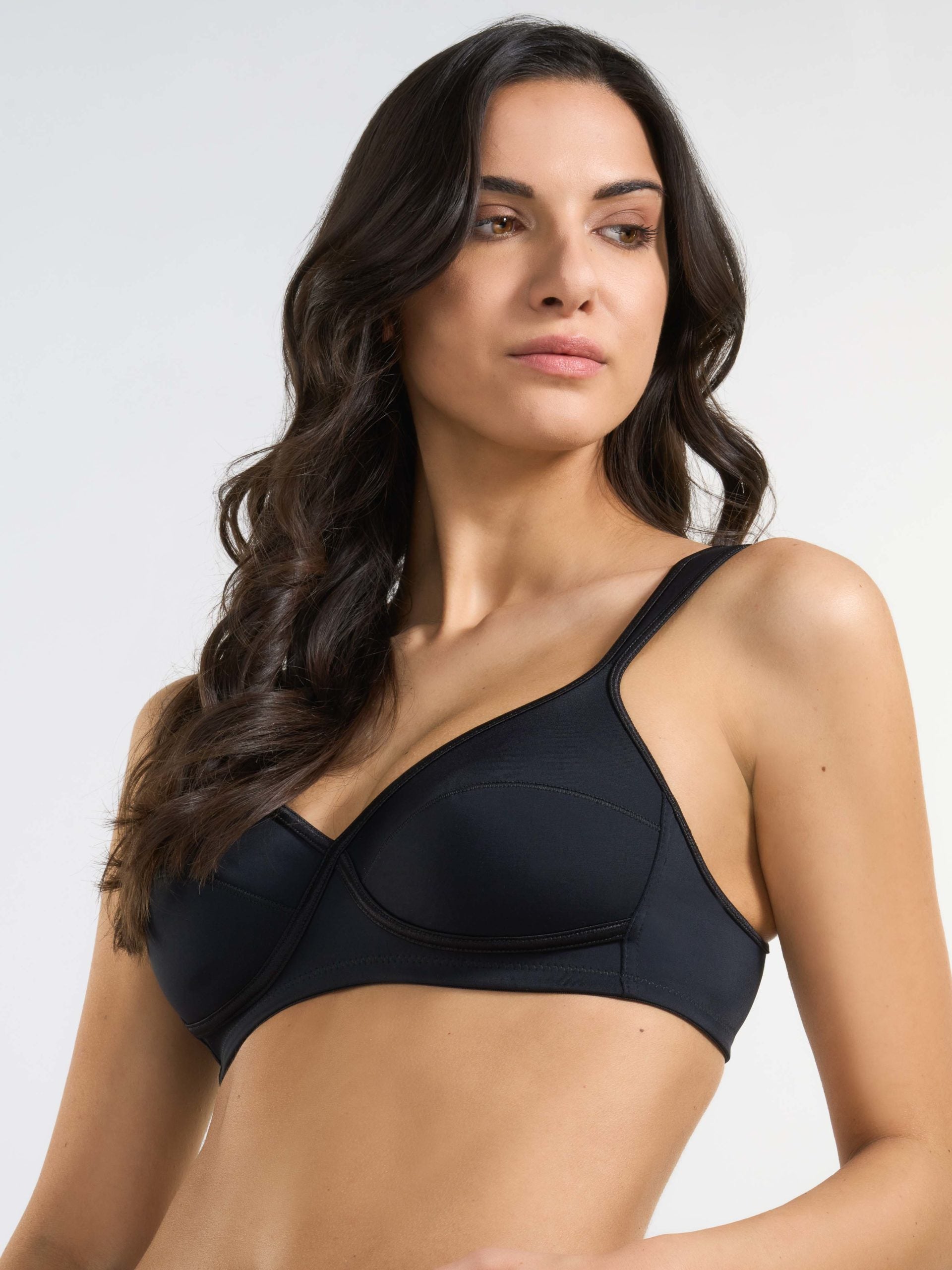 SPIMAN Style reggiseno elasticizzato spalline anatomiche imbottite coppa B bianco