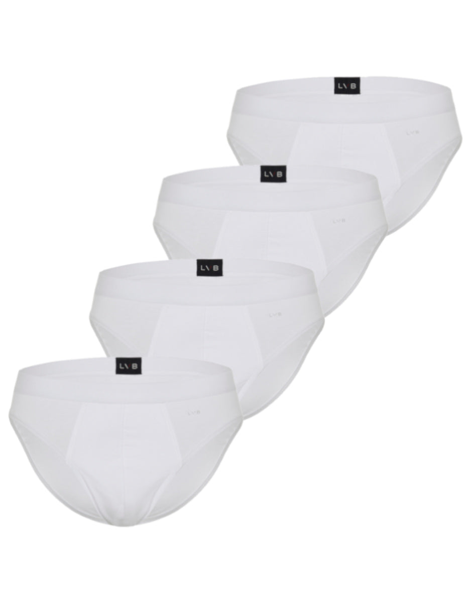 Lovable Value Elegance slip uomo in cotone elasticizzato bianco 4 pezzi