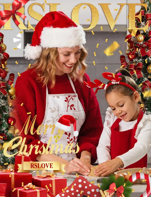 RSLOVE Costumes cappello Babbo Natale rosso con pompon