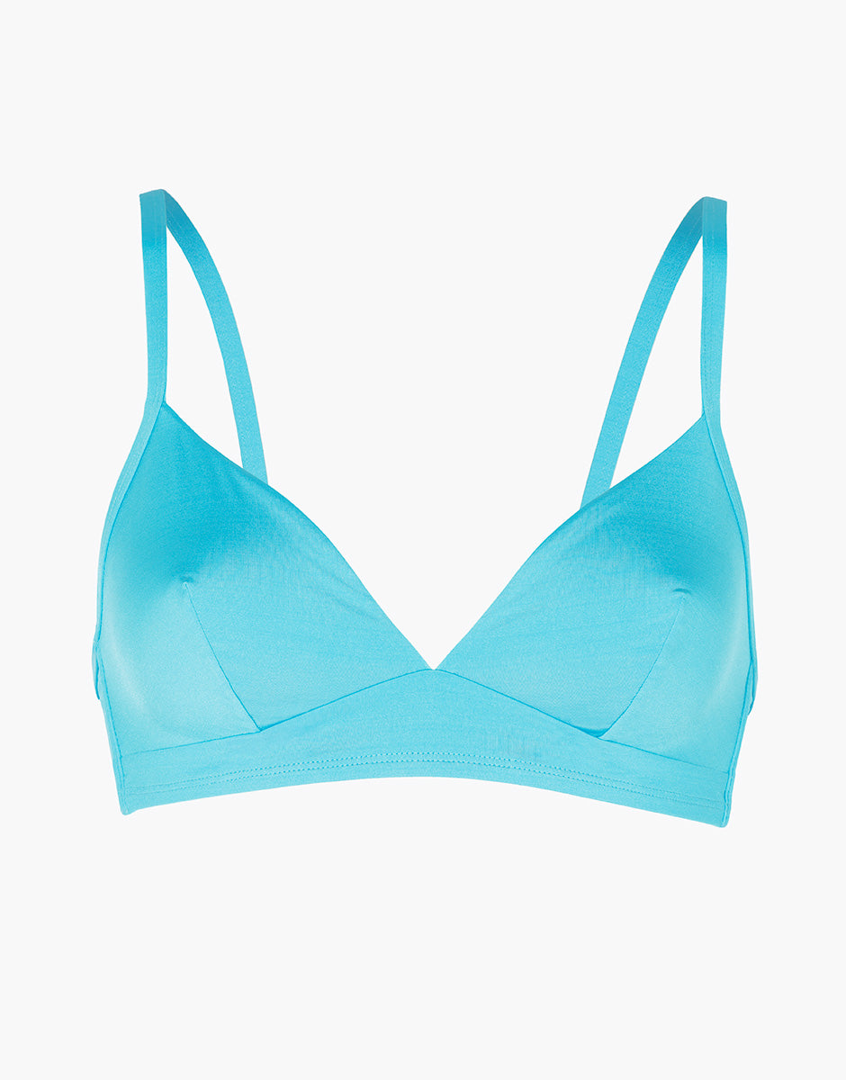 Lovable Glam Shiny Micro Essential Micro reggiseno triangolo 3B turchese imbottito