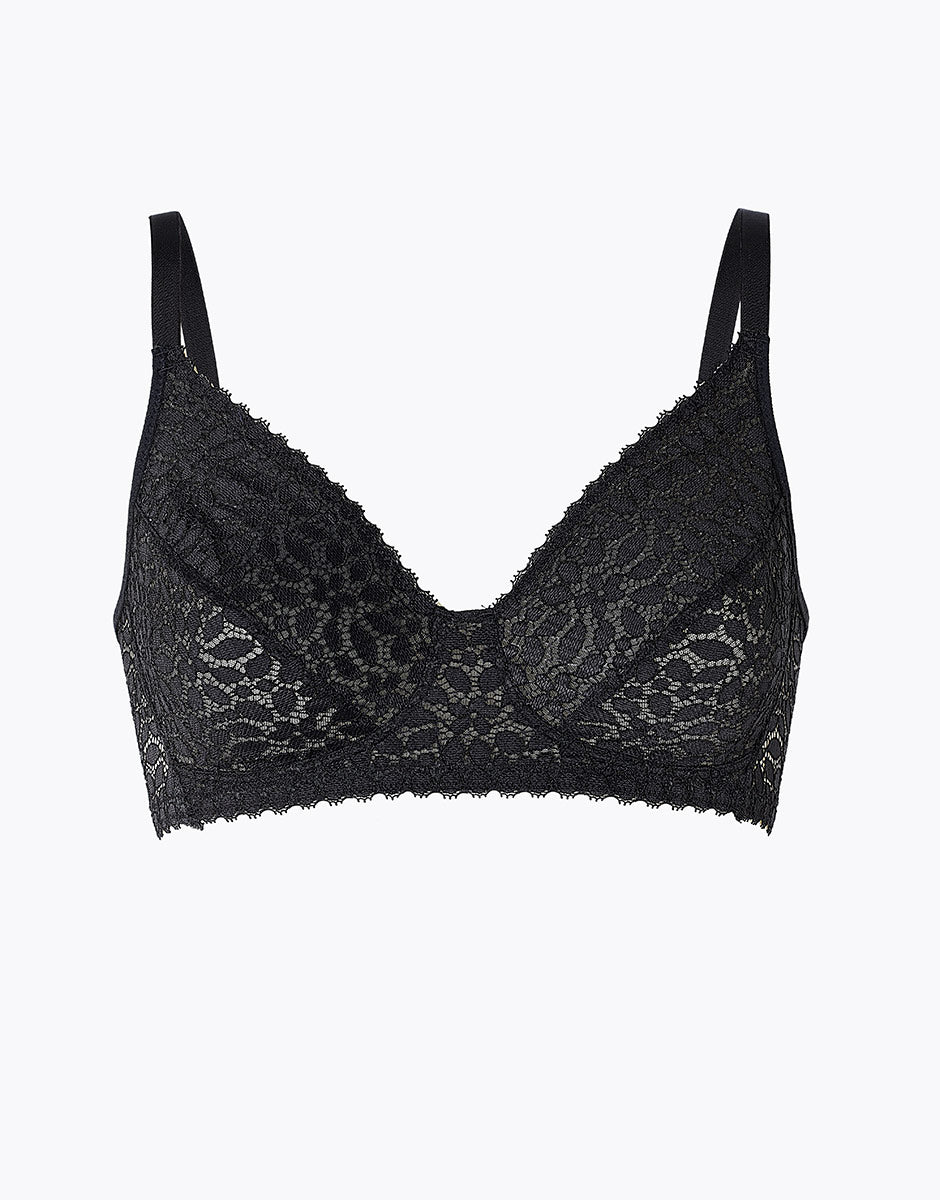 Lovable Value Elegance Reggiseno senza ferretto in pizzo nero