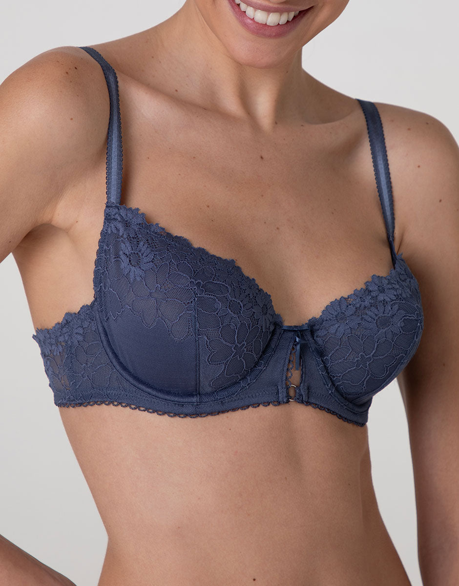 Lovable Garden Flowers Lace reggiseno con ferretto 3B blu polvere in pizzo