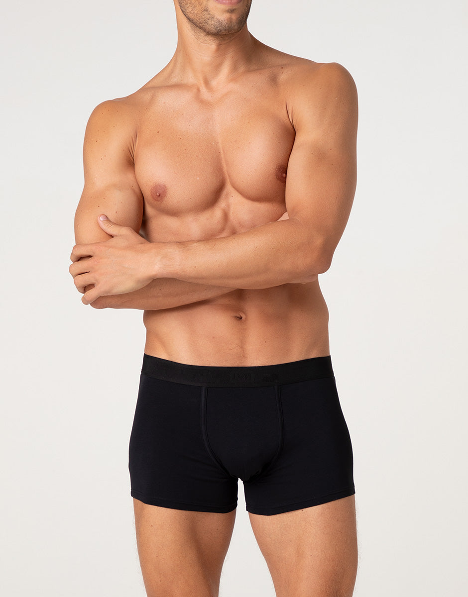 Lovable Value Elegance Signature Cotton boxer nero in cotone Pima