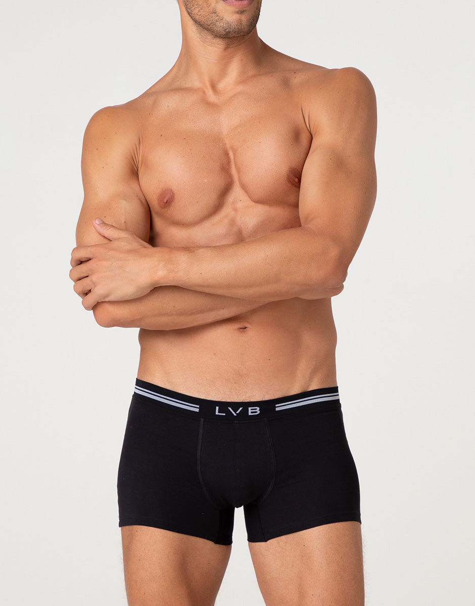 Lovable Value Elegance Boxer Comfort 360 Stretch Cotton nero cotone elasticizzato