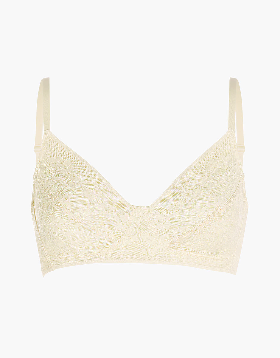 Lovable Garden Flowers Lace Reggiseno Triangolo senza Ferretto Blossom Lace avorio