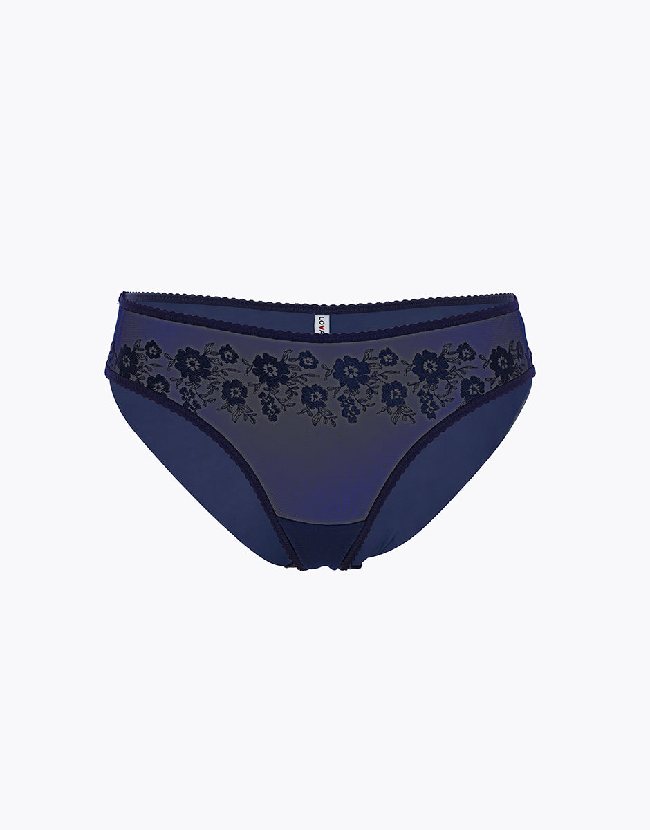 Lovable So Lacy Panties Elegant Embroidery slip blu navy ricamato