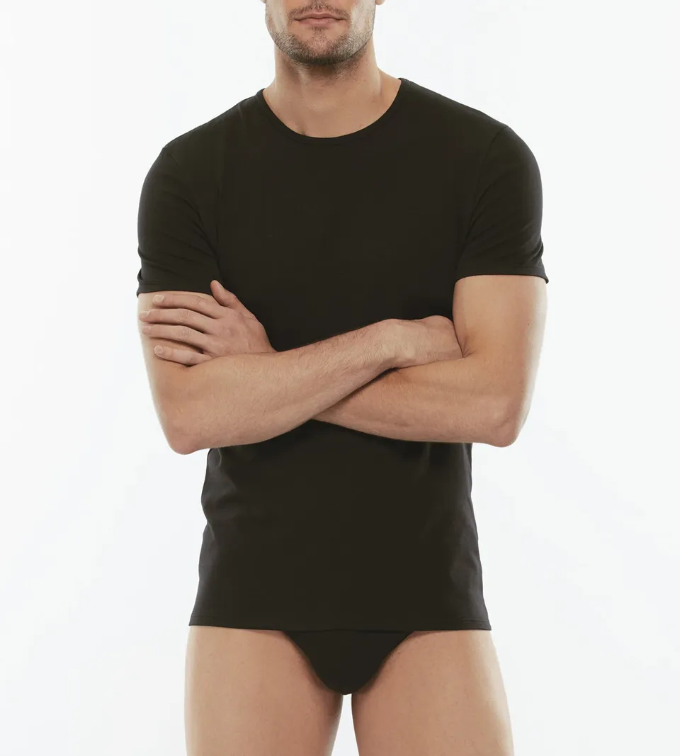 Lovable Basic Soul Cotton Stretch T-shirt girocollo nero