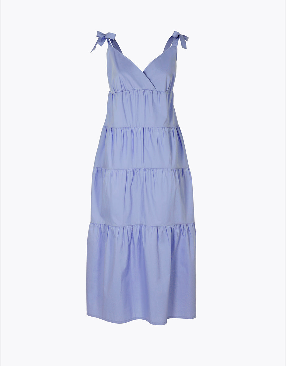 Lovable Basic Soul abito lungo mare in cotone azzurro polvere lillato