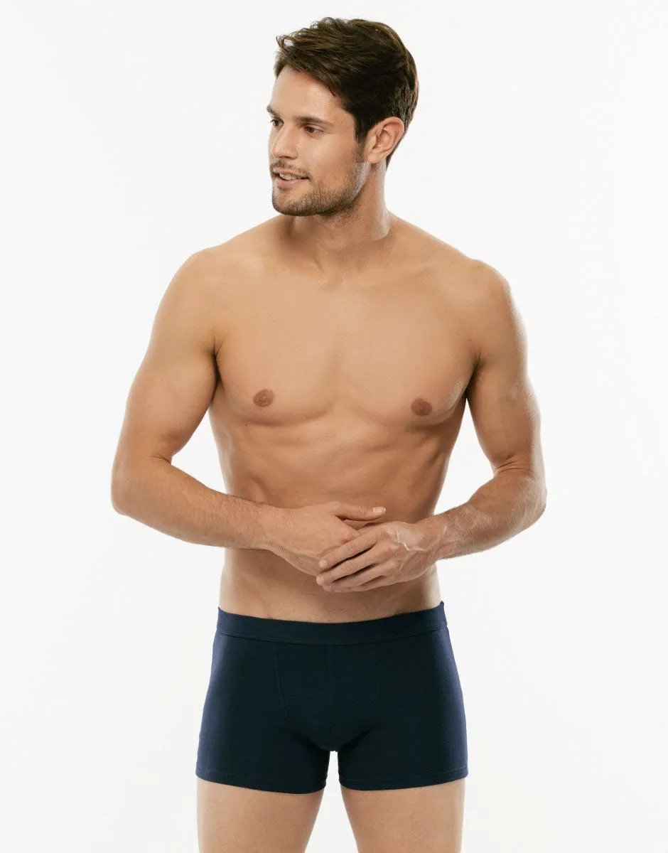 Lovable Value Elegance Short boxer Cotton Stretch boxer blu in cotone elasticizzato