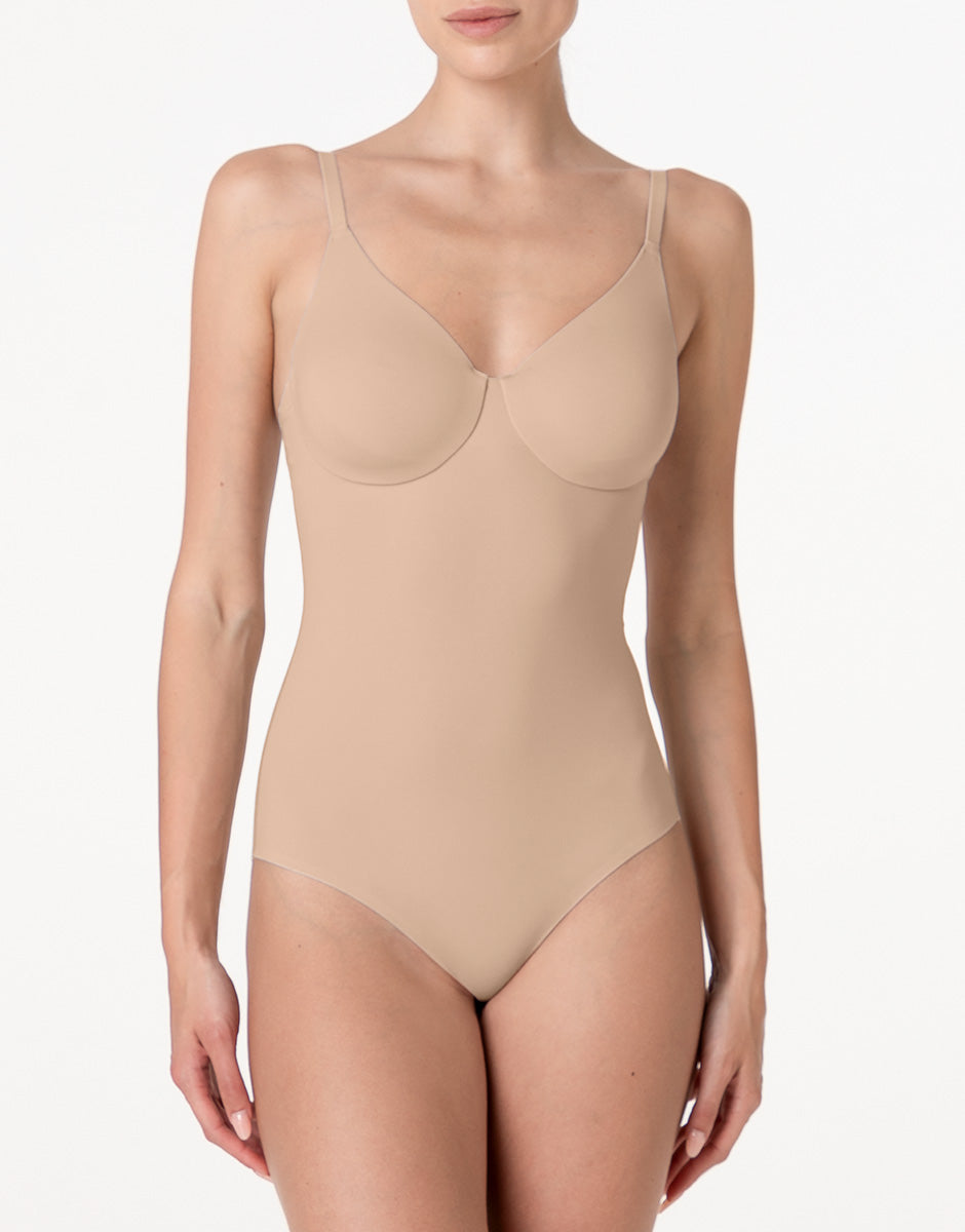 Lovable Invisible Essence body con ferretto in microfibra nudo chiaro