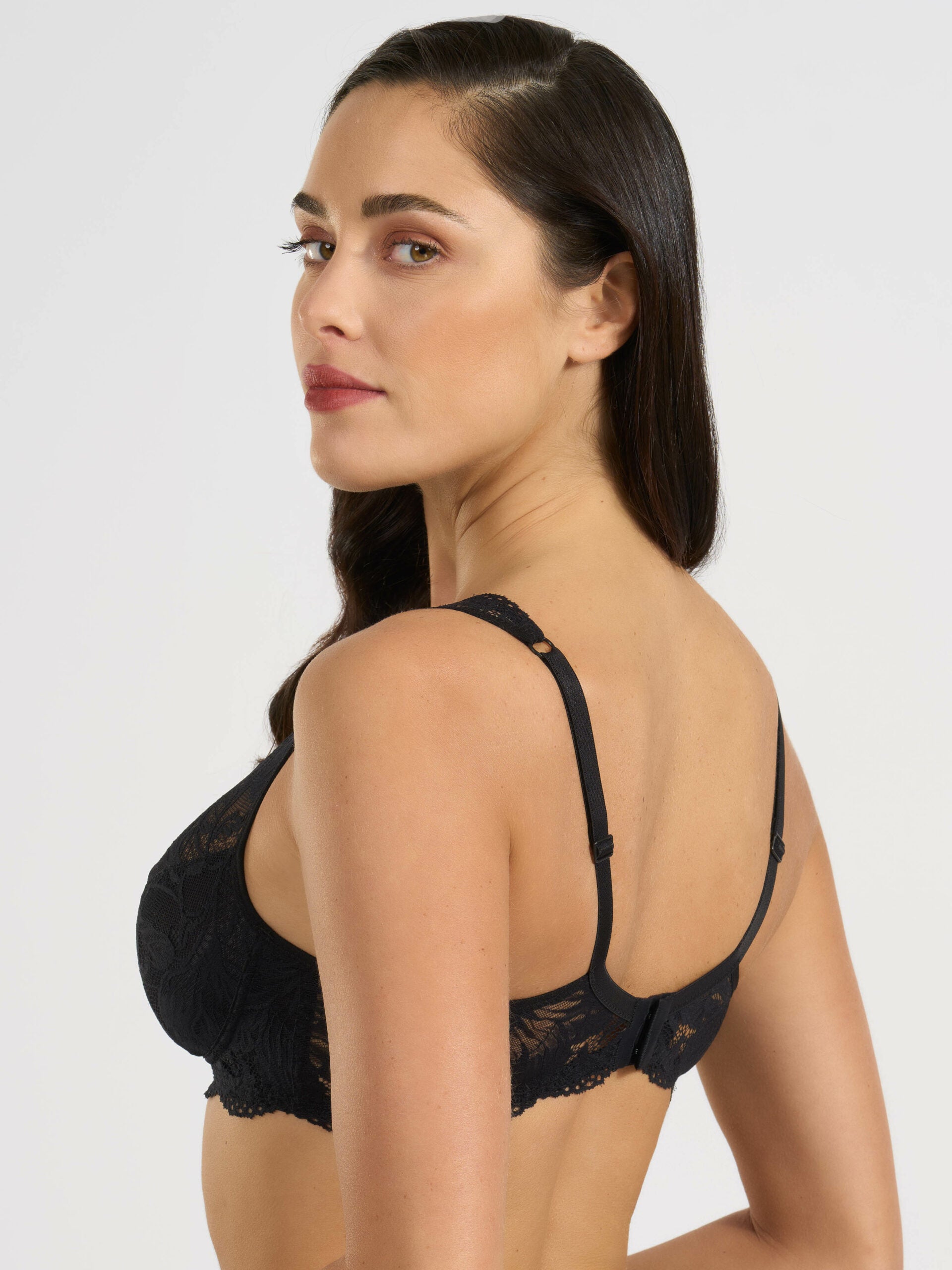 SPIMAN Style reggiseno modello vela in pizzo jacquardtronic bianco