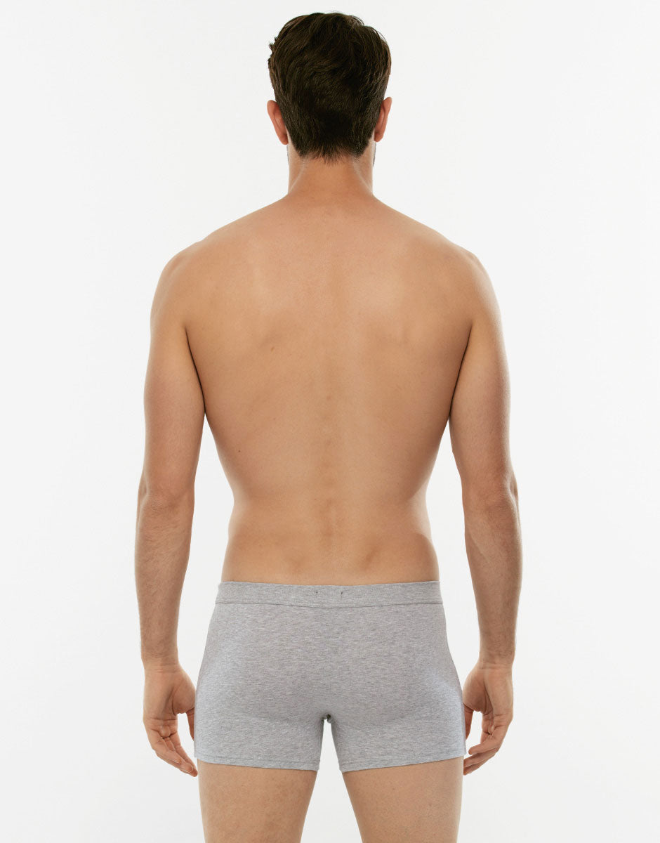 Lovable Value Elegance BIPACK Short boxer grigio melange cotone elasticizzato x2