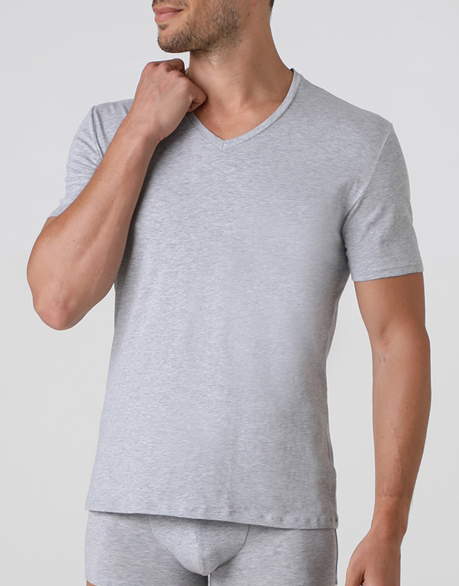 Lovable Basic Soul T-Shirt Cotton Stretch grigio melange taglia 4/M in cotone elasticizzato