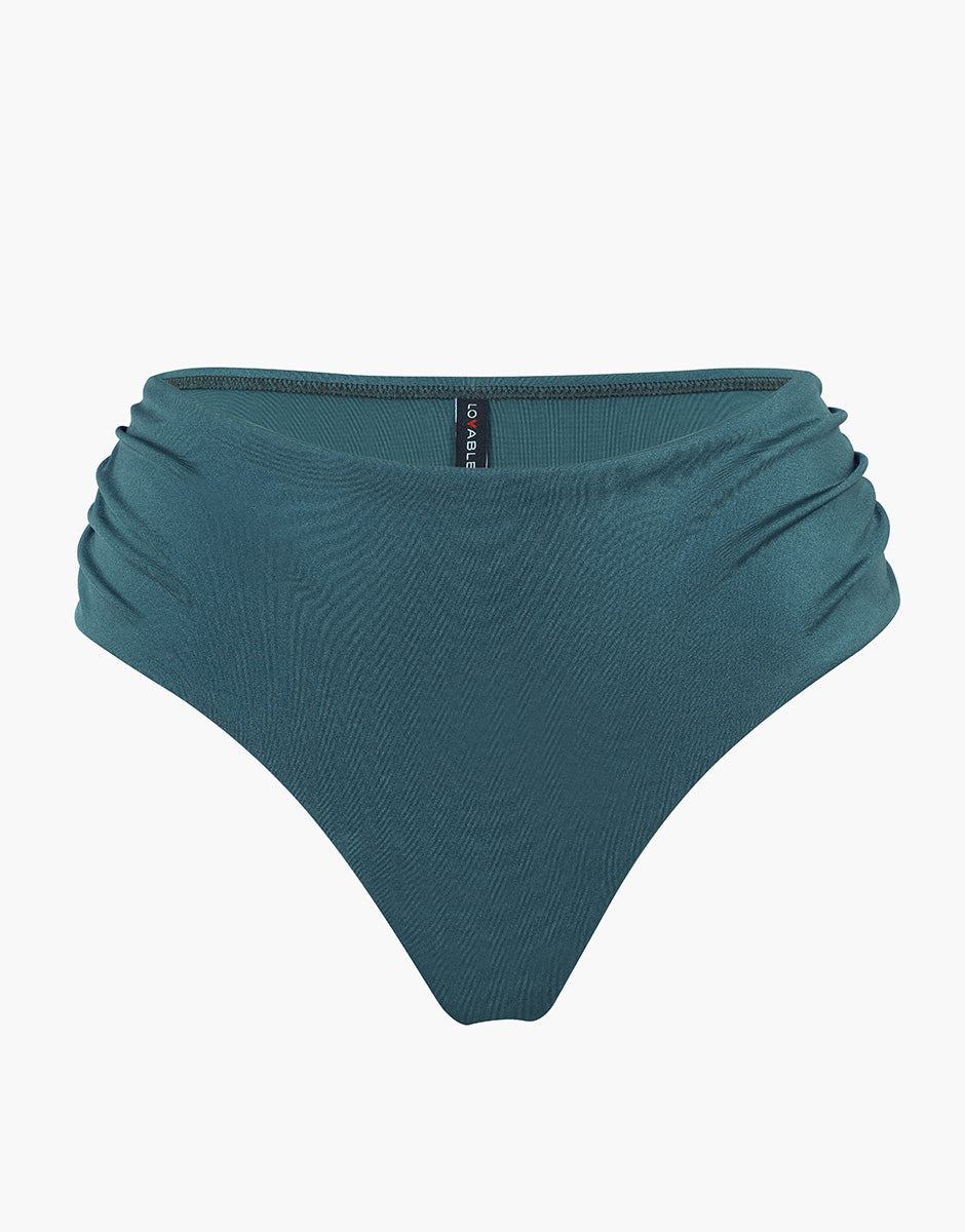 Lovable Glam Shiny Micro Plain Trendy slip costume alto verde mediterraneo