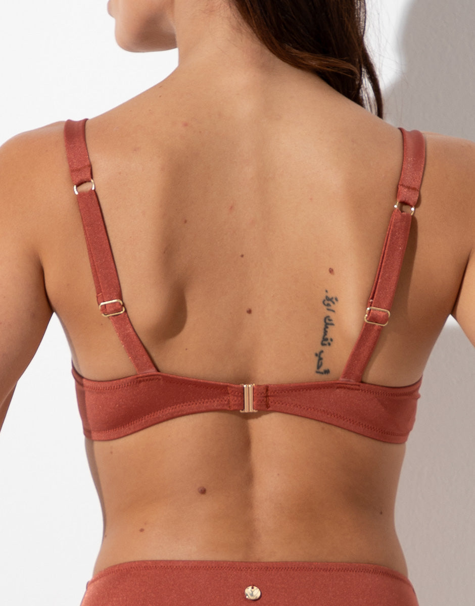 Lovable Glam Shiny Micro reggiseno balconette ferretto terra 3B