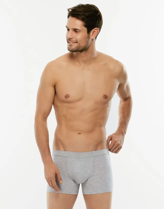 Lovable Value Elegance BIPACK Short boxer grigio melange cotone elasticizzato x2