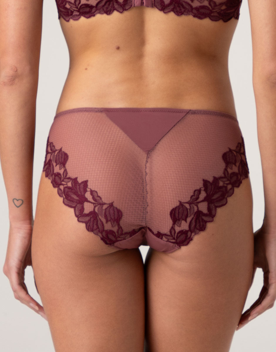 Lovable So Lacy Panties Slip Elegant Muse rosso amaranto e vinaccia