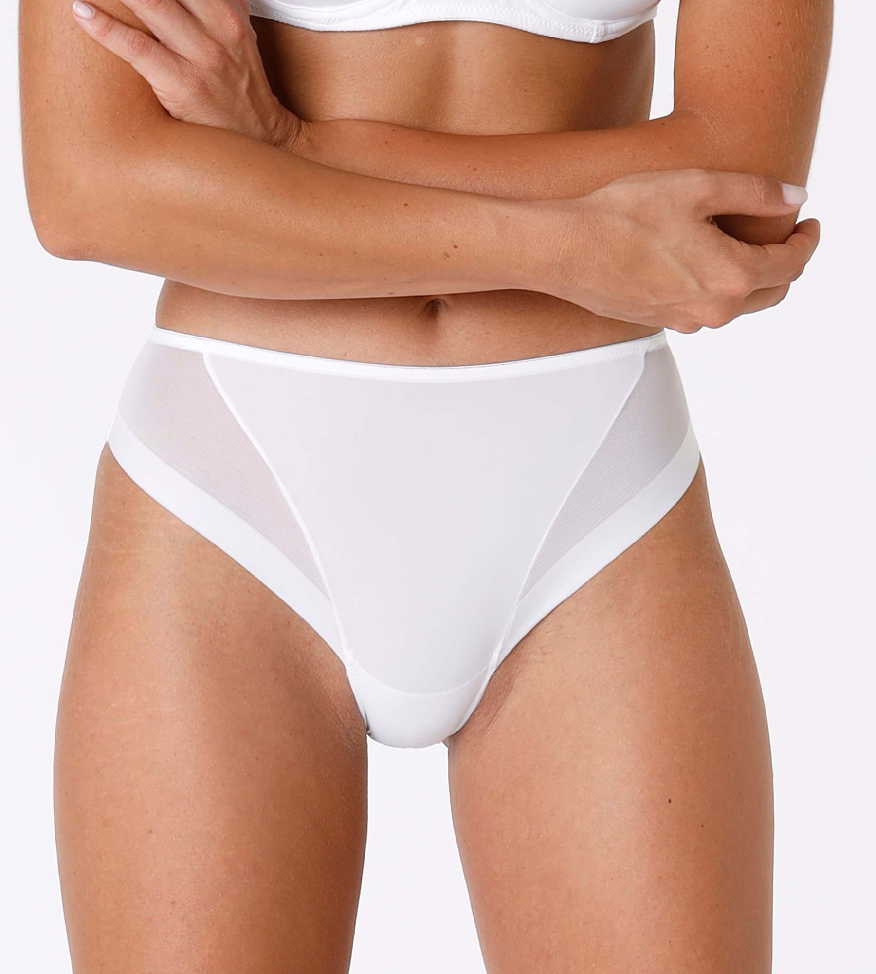 Lovable Invisible Ultralight slip midi sgambato bianco 2/S-6/XXL