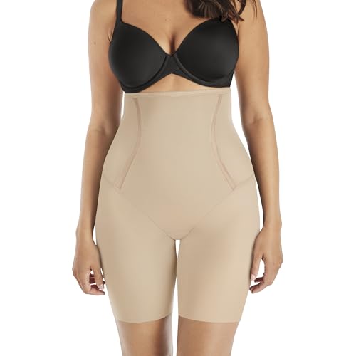 Maidenform Firm Foundations Hi-Waist Thigh Slimmer pantaloncini L beige
