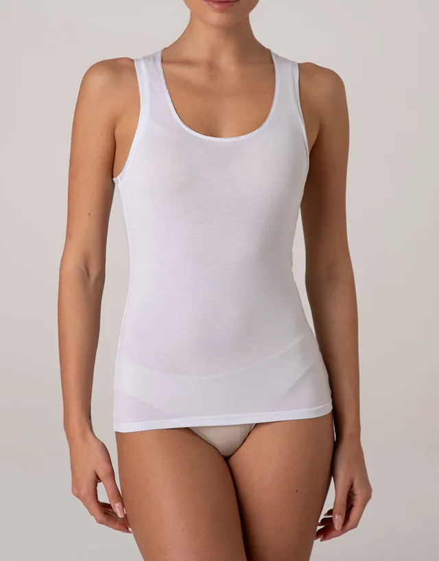 Lovable Basic Soul canotta scollo tondo Micromodal bianco