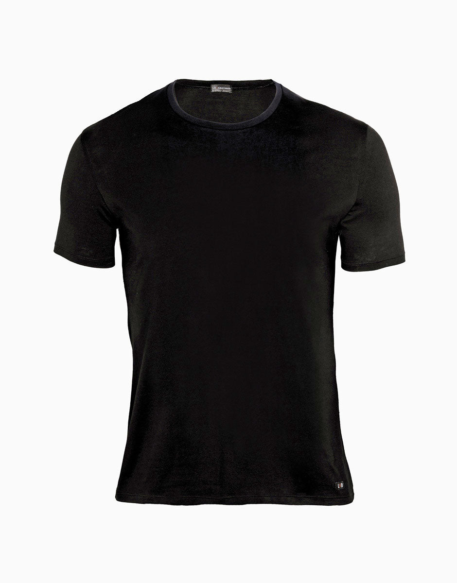 Lovable Basic Soul L6016 T-shirt girocollo in cotone nera