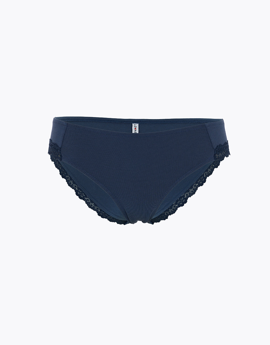 Lovable So Lacy Panties Trendy Modal brasiliano blu polvere pizzo