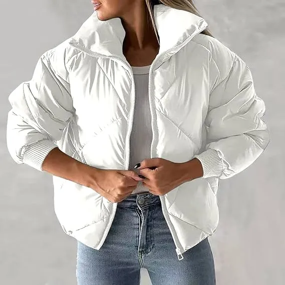 RSLOVE Fashion Extras Cropped Quilted Jackets and Outer Jackets giacca corta trapuntata trasparente