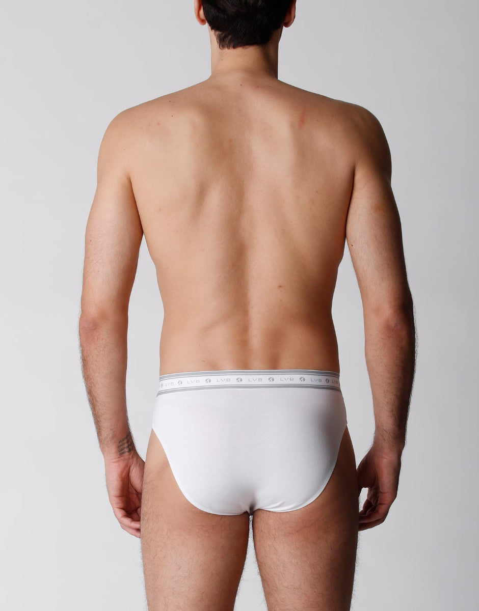 Lovable Value Elegance slip uomo bianco in cotone biologico confezione 2