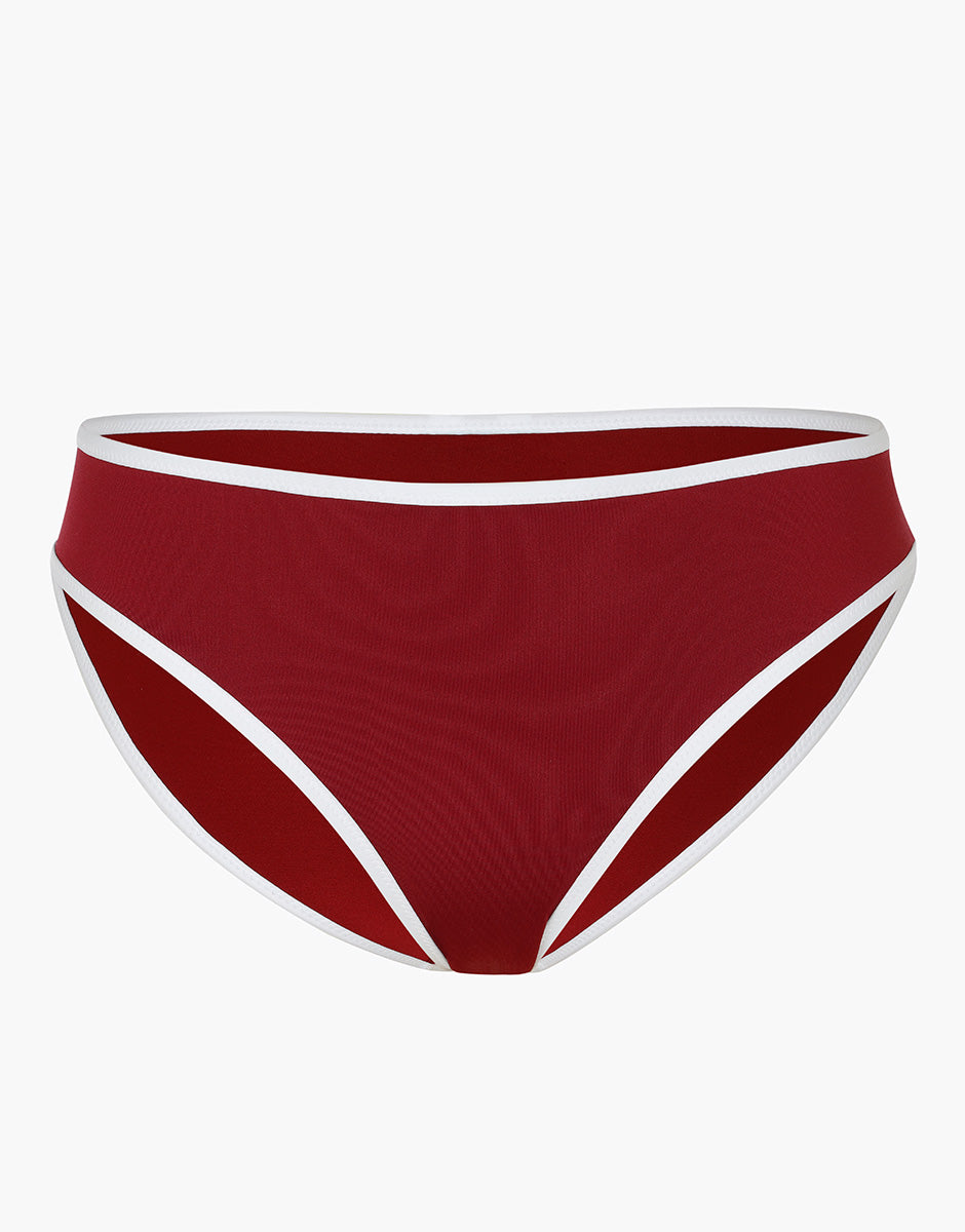 Lovable Glam Shiny Micro Timeless slip bikini midi rosso tibetano